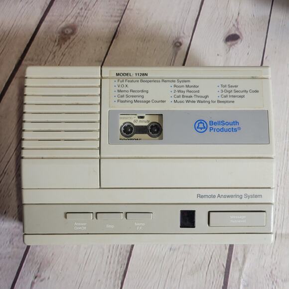 BellSouth Answering System Machine Beeperless Remote Access Model 1128N TESTED - Picture 5 of 9